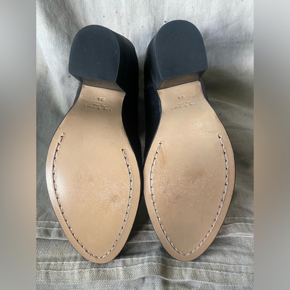 ☕️ NWOT rag & bone Harrow black leather ankle boots women’s size 9/39 ☕️ - Picture 5 of 7